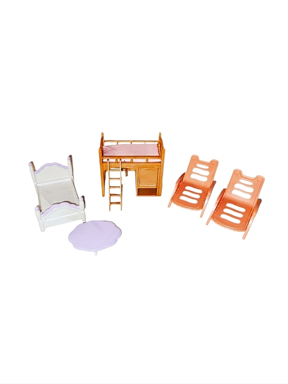 Sylvanian Families Calico Critters Childrens Bedroom Set Loft Bed Patio Chairs
